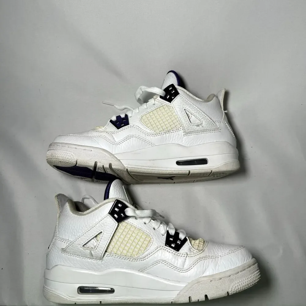 Size 6 - Nike Air Jordan 4 Retro GS Purple Metallic Men's Shoes